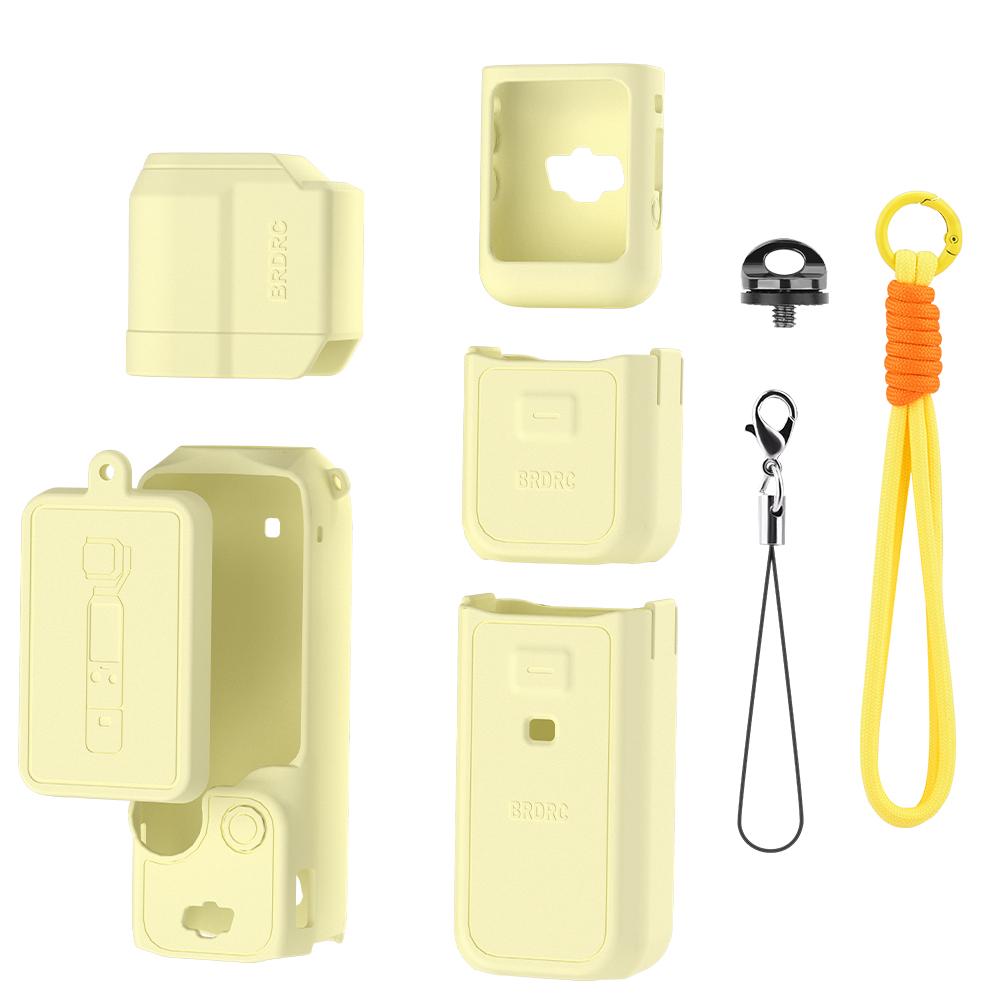 BRDRC Pocket 3 Silicone Cover Soft Silicone Protective Case Lens Protector Sleeve Handle Shell for DJI OSMO Pocket 3 Accessorise