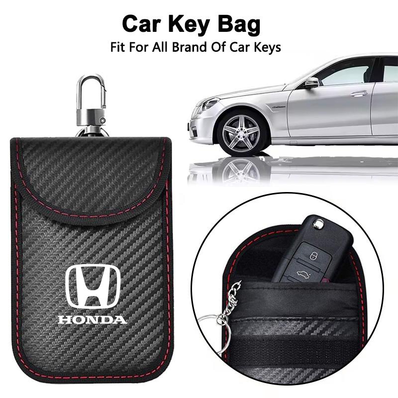CLVRX1 Car Key Case Signal Blocker Bag RFID Shielding Pocket For Honda Civic XR-V CR-Z CRV HRV City Accord Legend Jazz RR VTi Fit