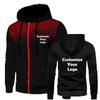 Customized Diy04 Fashion Men's Hoodie Casual Zipper Jacket Cotton Wool Warm Hoodie Sportswear Hip Hop Sportswear