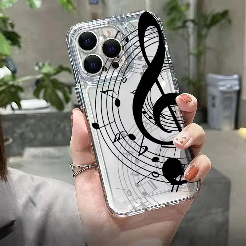 Прозрачный чехол для телефона с рисунком нот для Samsung Galaxy S26 S23 S24 S25 Ultra S22 S21 S20 Plus FE A50 5G Защитная крышка