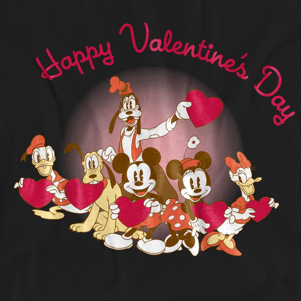 Mickey Mouse Unisex Adult Happy Valentine`s Day T-Shirt