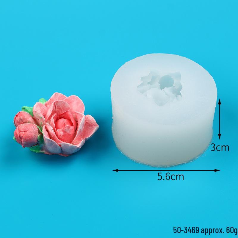 Силиконовая форма «3D Цветок Пиона» для свечей, мыла и resin art