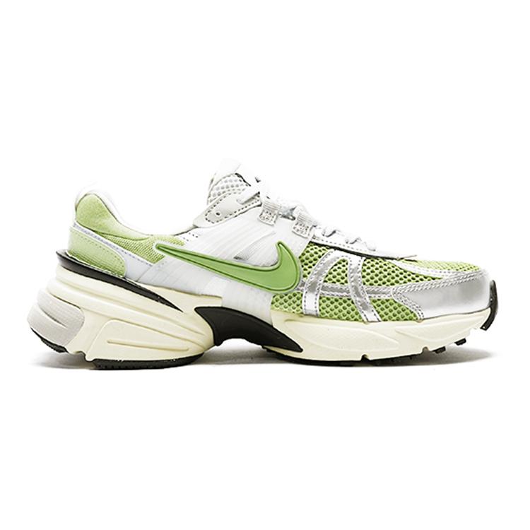 Nike V2K Run Амортизация Нескользящая Дышащие Низкие Повседневные Беговые Кроссовки Женские Зеленый Серебристый FD0736-100(Команда15-)