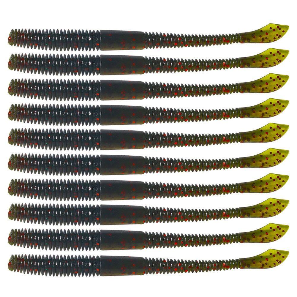 40PCS Soft Simulation Fishing Lure 10cm Fishing Bait Earthworm Bait Freshwater Fishing