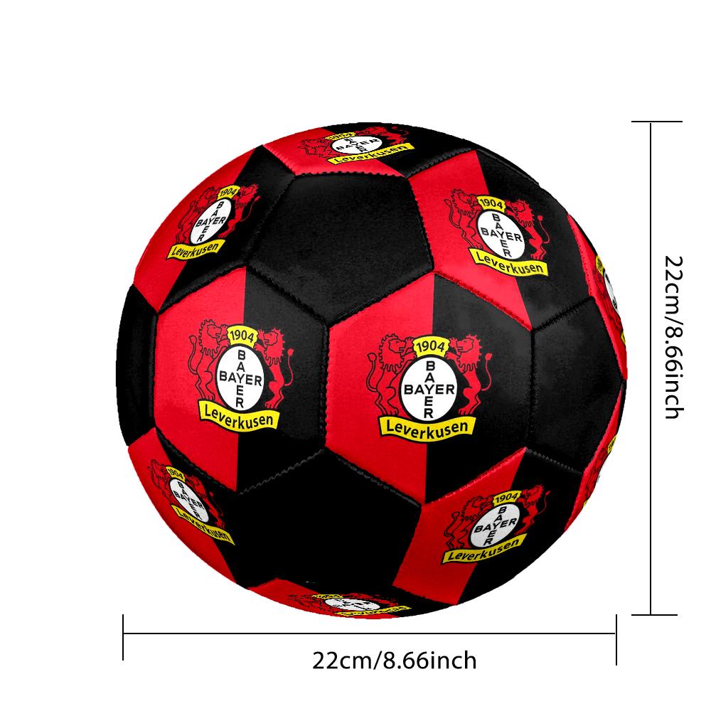 Футбольный мяч для зала Bayer 04 Leverkusen Цветной Машинная строчка ПВХ Размер 5 Готов к командным тренировкам и соревнованиям Прочный Высокий отскок Крутой Спортивный Подарок