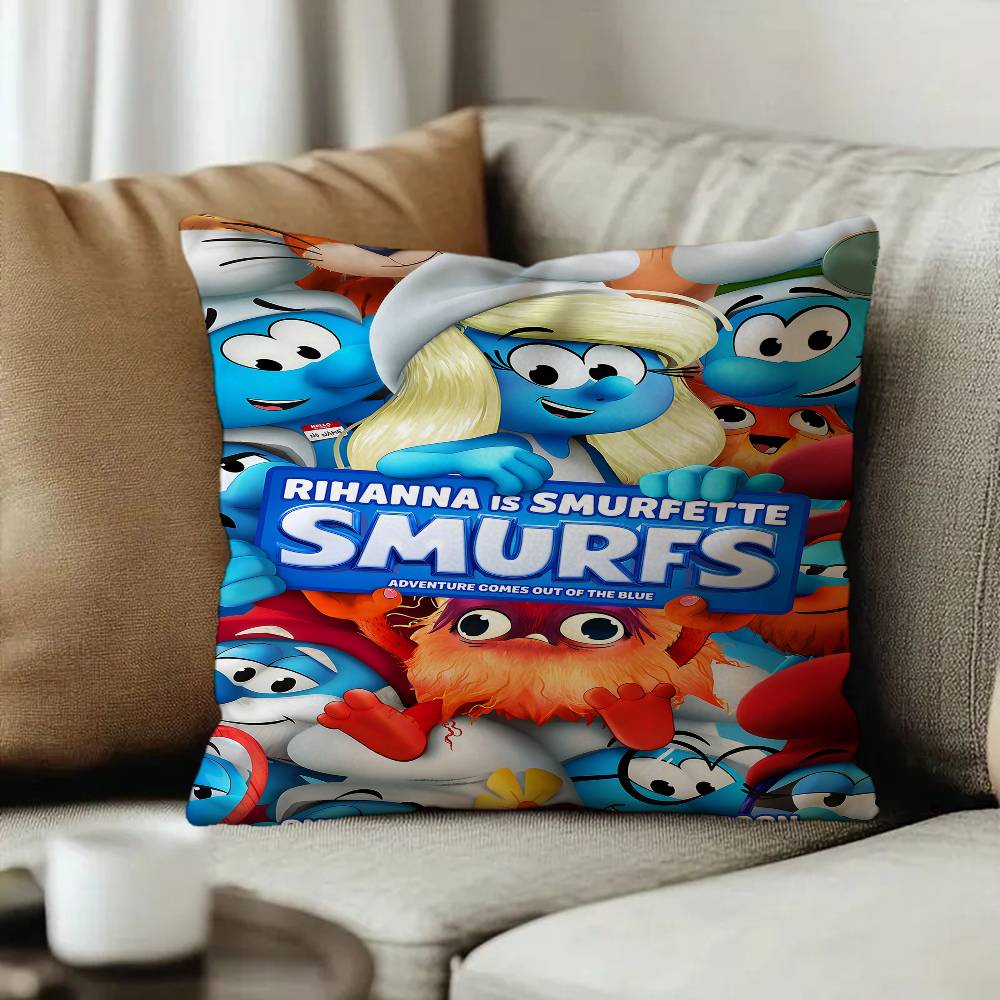 Cartoon SSmurfs Cushion Cover Decorative Pillow Sofa Home Decor case pillow cases
