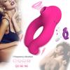 Men Rechargeable Penis Ring Vibrator Cock Rings Clit Sucker Clitoral Stimulator Delay Ejaculation Dick Enlarger Ring Sex Toys