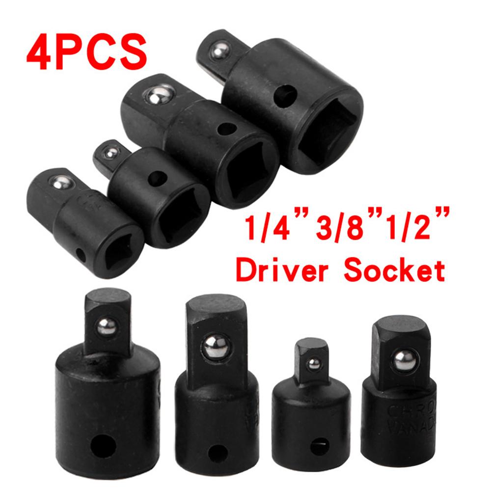 4 PCS Impact Socket Adapter Reducer 1/4-Inch 3/8-Inch 1/2-Inch Impact Driver Conversions Steel