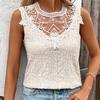 European And American Cross-Border Women's Fashionable And Elegant Lace Patchwork Off Shoulder Vest