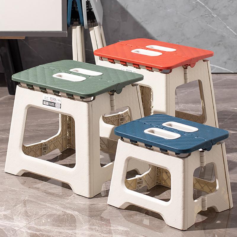 Outdoor Portable Folding Stool High Load-bearing Thickened Plastic Saddle Chair Mini Chair Fishing Stool Square Stool Camping Stool