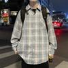 2024 Повседневная свободная рубашка с лацканами в клетку для мужчин среднего возраста и молодых мужчин, деловая повседневная модная куртка для мужчин