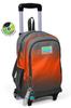 Школьный рюкзак Coral High Kids серо-оранжевого цвета с тремя отделениями и шваброй 23948