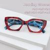 Women's Trendy Butterfly Presbyopia Glasses New Cat Eye Large Frame Polygonal Reading Glasses Anti Blue Light Computer Glasses