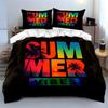 Summer Vibes Tropical Sunset Bedding Duvet Cover Set Duvet Cover Pillowcases  (1*Duvet Cover 2*Pillowcases, without duvet insert)