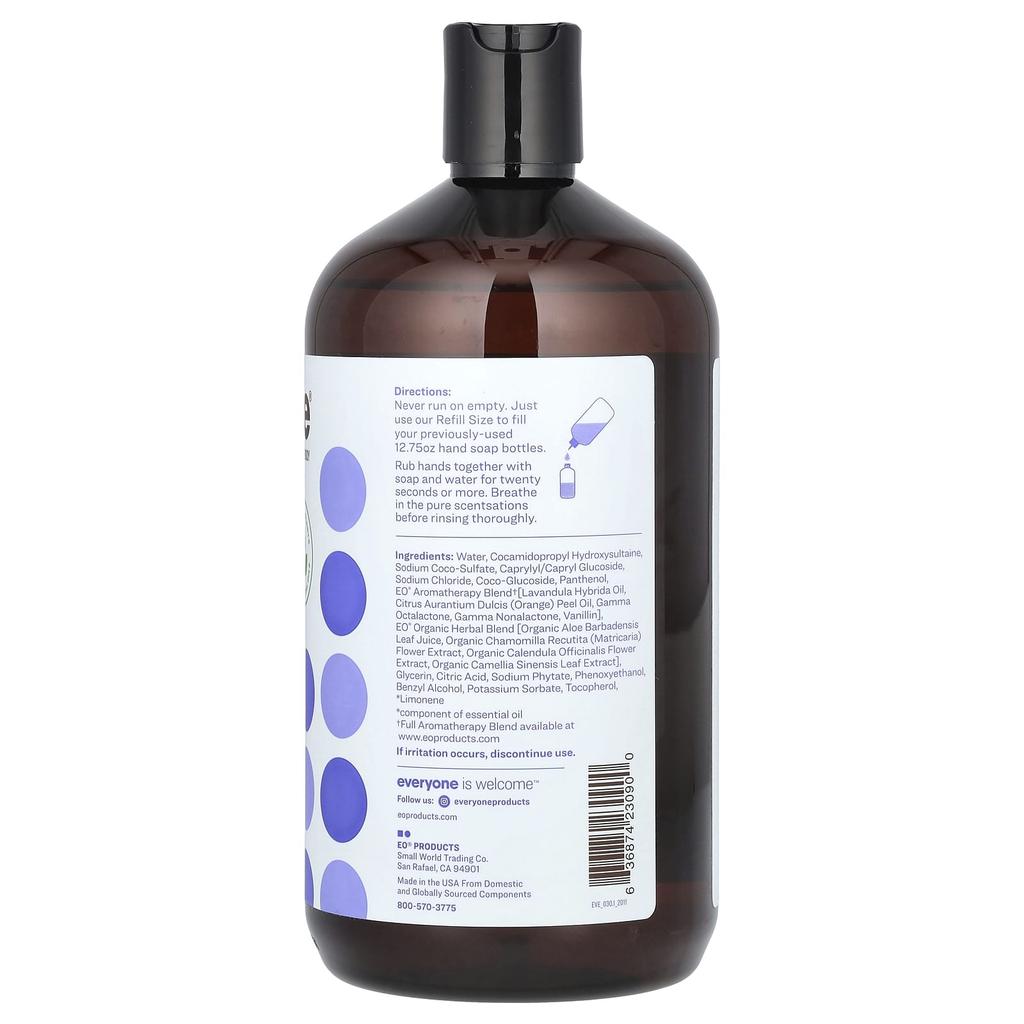 Hand Sanitizer, Refill Size, Lavender + Coconut, 946Ml(32Fl Oz)