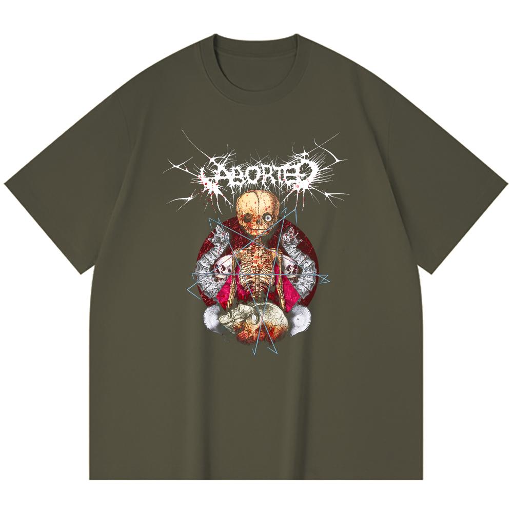 Хлопковая футболка плотностью 230 г/м² 100% Хлопок Heavy Metal Футболка с принтом рок-группы Популярная музыка Унисекс Тяжелая хлопковая футболка