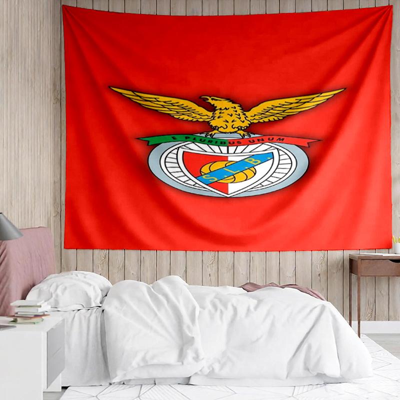 Benfica Print Tapestry, Backdrop, Easy Setup, Ideal for Bedroom, Office & Living Room, with Aesthetic Wall Hanging Decor.
