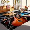 Crossed Guitar Pattern Area Rugs Carpet Machine Washable Living Room Bedroom Nursery Outdoor Patio Garden Yard Home Decor Decor