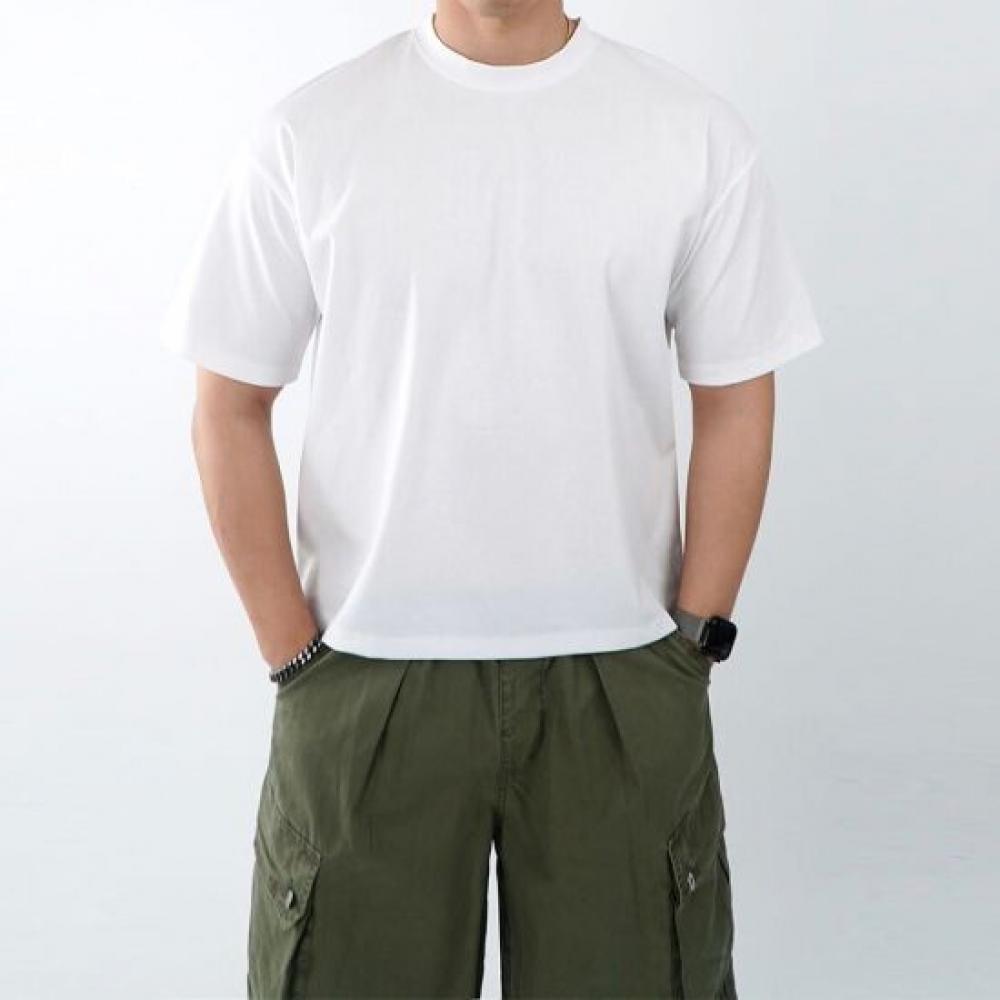 Onl Men Crop ShorT Sleeve T shirT whiTe Mpn