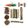 Hamster Chew Toys Set Teeth Care Small Pets Chewing and Playing Molar Toys Accessories for Rabbits