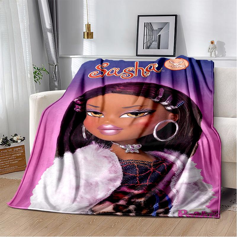 Одеяло для девочек с 3D принтом Bratz, мягкое фланелевое одеяло для дома, спальни, кровати, дивана, пикника, офиса, походного чехла, детский подарок