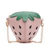 Strawberry Pu Themed Leather Girls Purse Antitheft Shoulder Bag Toddler Gift