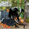 Ghost Yard Sign Halloween Outdoor Decoration Stake Spooky Ghost Silhouette Sign with Stake for Garden Lawn Patio Halloween Parties