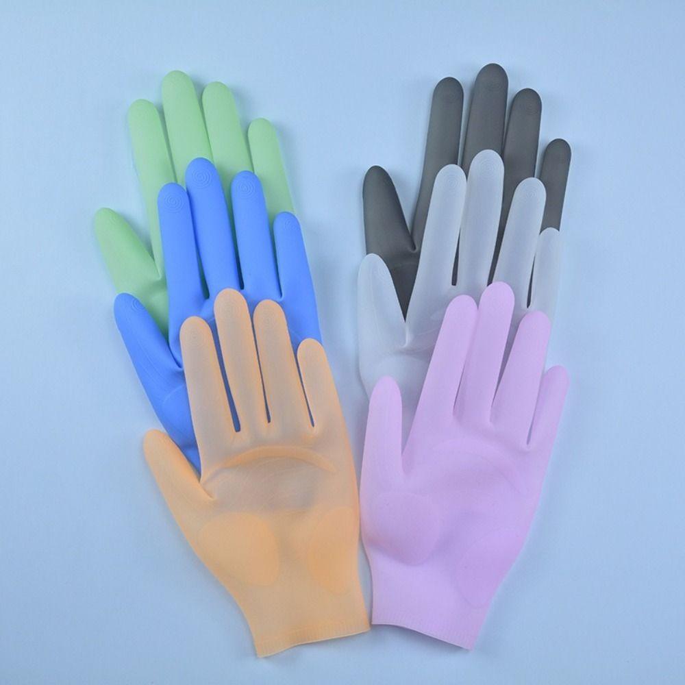 1Pair Waterproof Moisturizing Gloves Reusable Dishwashing Gloves Cleaning Gloves Exfoliating