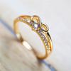 Кольцо Huitan Chic Bow Shape Finger Ring для женщин с кубическим цирконием и знаком бесконечности, модные аксессуары для пальцев, повседневные украшения для вечеринок