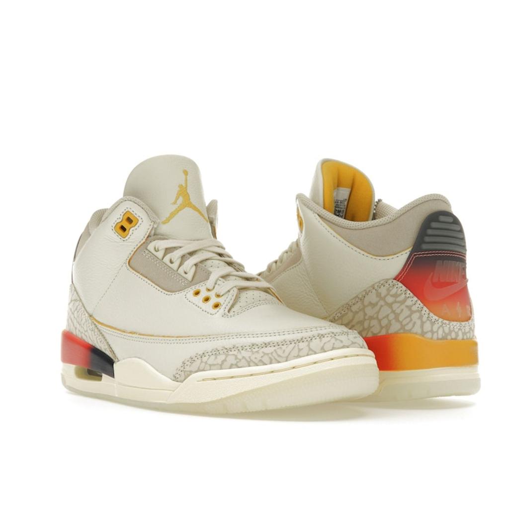 J. Balvin X Air Jordan 3 Retro Medellín Sunset Unisex Sneakers Cream Multi-Color FN0344-901