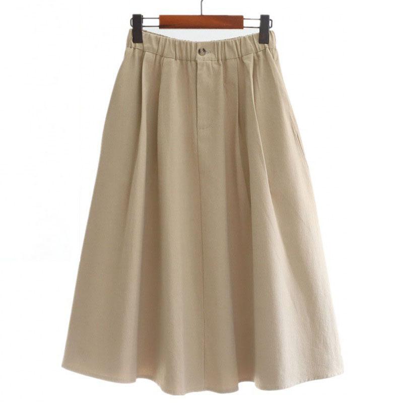 Весенне-осенняя женская юбка, юбка средней длины, свободная и тонкая женская полуюбка большого размера, индивидуальная полуюбка
