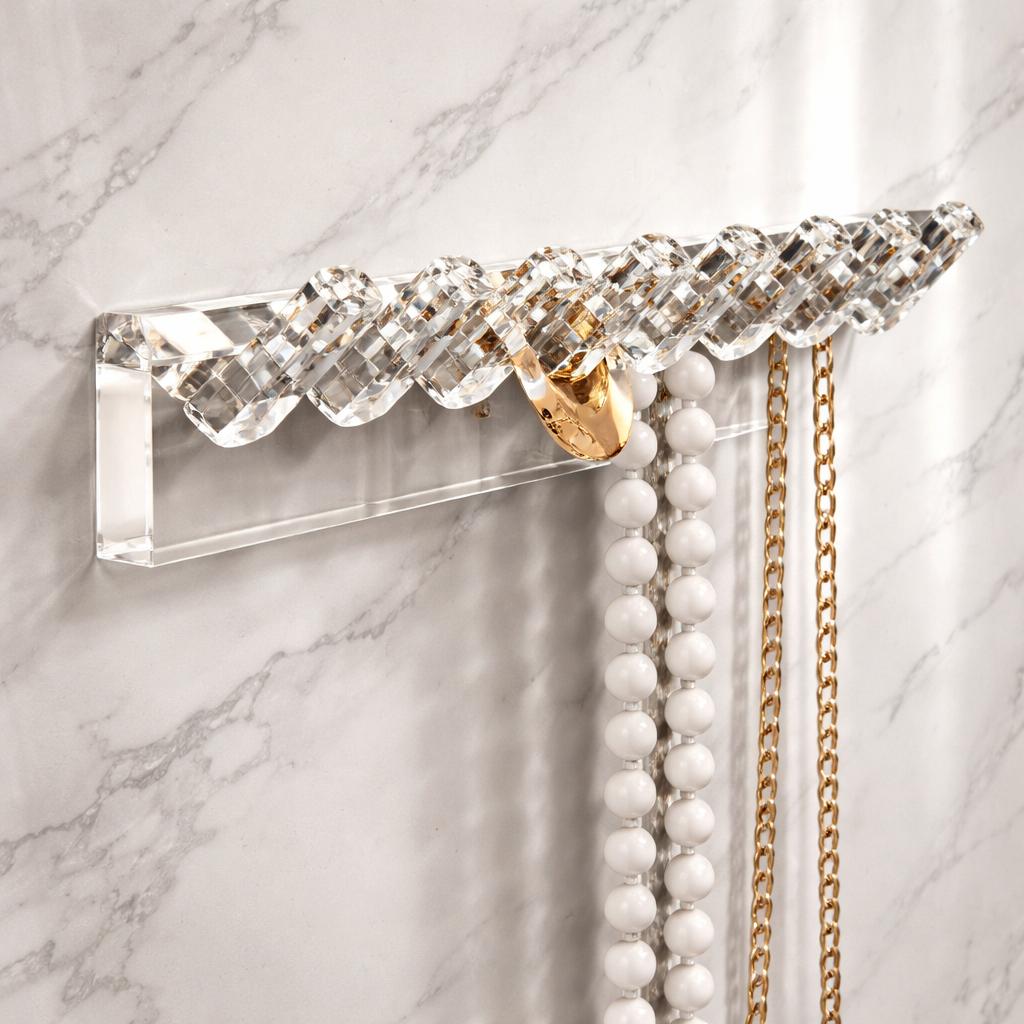 3/6/12/18pcs Necklace Storage Rack Behind Mirror Cabinet Door, Anti-Tangle Jewelry Display Rack, Suitable For Men And Women.