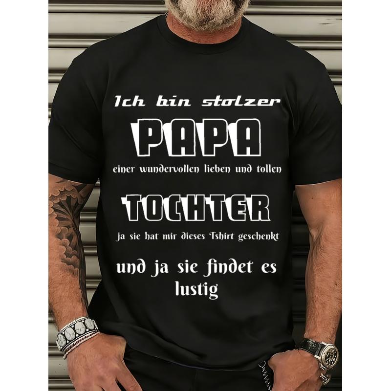 Black T Shirt for Men with German Text And Father Daughter Design Perfect for Family Gifts And Casual Wear