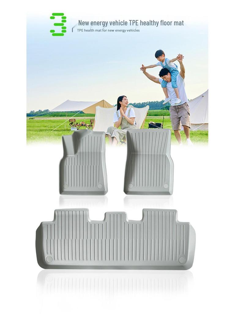 Tesla Model Y/3 Custom Double-Layer Gray Floor Mats Model 3 TPE Accessories