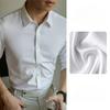 Деловая немнущаяся мерсеризованная серая тонкая рубашка мужская с длинным рукавом весна-осень высококачественная приталенная рубашка