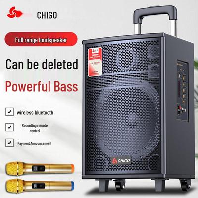 Bluetooth караоке-колонка Zhi Gao: Уличная тележка с мощными басами, очень большая для танцев на площади и домашнего использования.