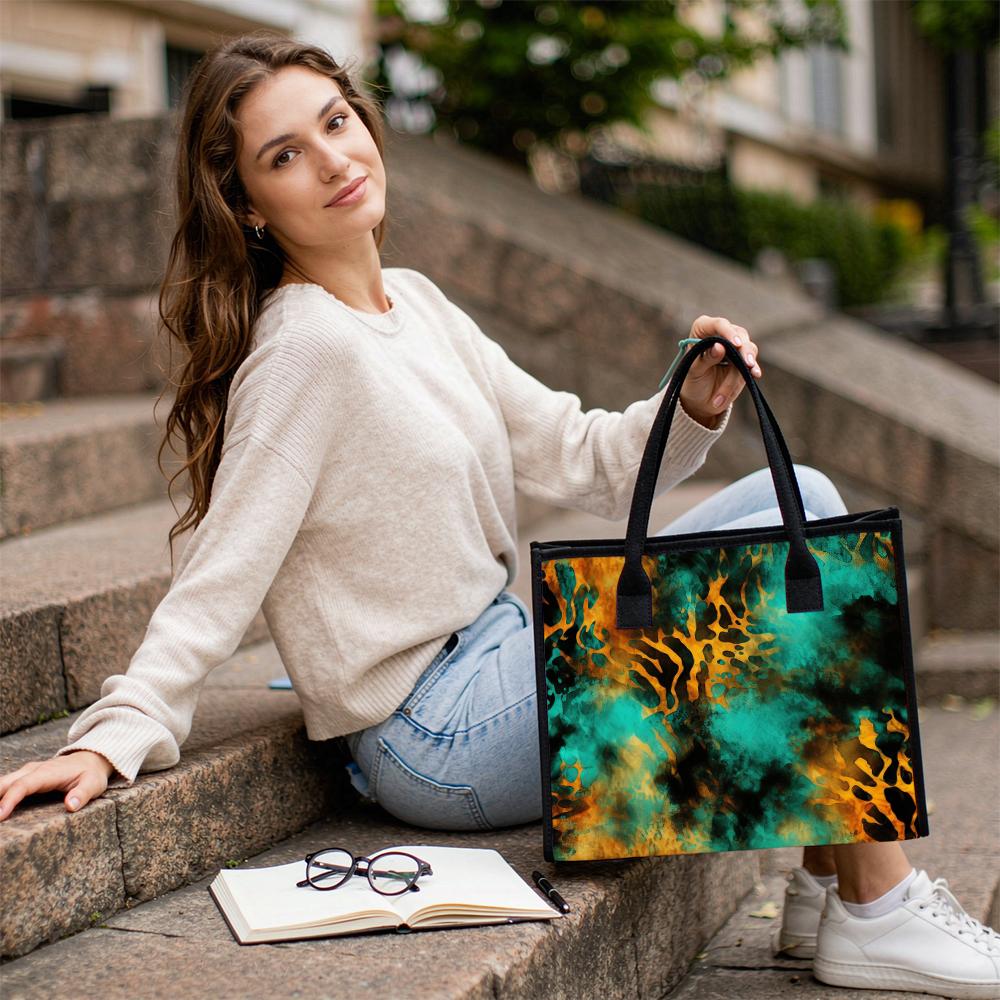 Marble Pattern Tote Bag Fashion Casual Large Capacity Women's Daily Commuter Shoulder Handbag