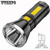 USB Rechargeable Small Torch Outdoor Led Home Portable Waterproof Cob Sidelight Mini Strong Light Flashlight