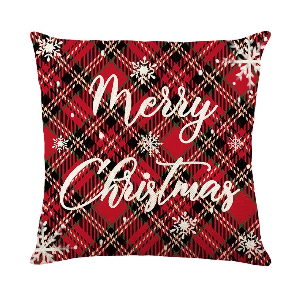 Новая Рождественская наволочка Рождественский плед Декорация Наволочка для дивана Гостиной Полиэстер Подушка