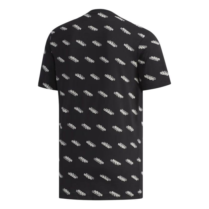 adidas Футболка Favorites Series с коротким рукавом и круглым вырезом, мягкая, цвет черный, белый FM6022