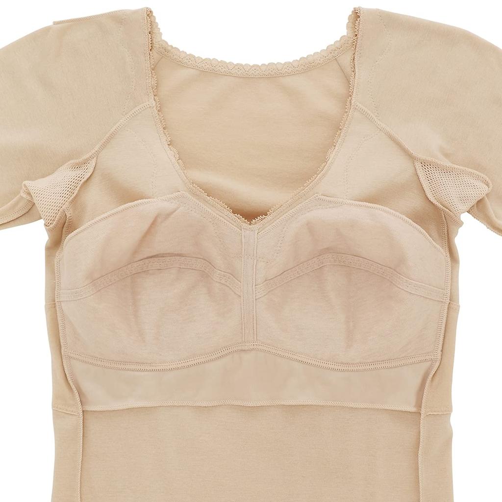 Triumph Cupped Soft Innerwear 5140 Sleeve Top 00NZ Size M 3/4 (Beige)