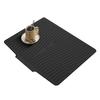 Silicone Dish Drying Mat Non-Slip Drain Pad Heat Resistant Drying Mat Kitchen Pans Tableware Coaster for Home Kitchen Counter