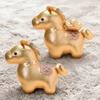 Horse Doll Super Soft Short Plush Toy with Golden Coin Pattern Good Luck Symbol Year of Horse Doll Home Decor
