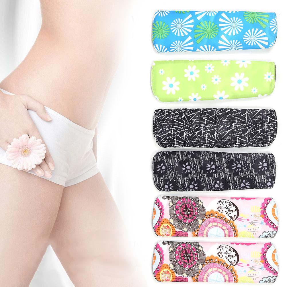 6 шт. Моющиеся менструальные прокладки из бамбукового угля для женщин (M 18 x 25см) (M04+M04+M13+M05+M01+M02)
