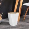 1pc Luxury Trash Can Plastic Garbage Storage with Lid Cover Bathroom Decor Living Room Home Decoration Hotel Wastepaper Basket