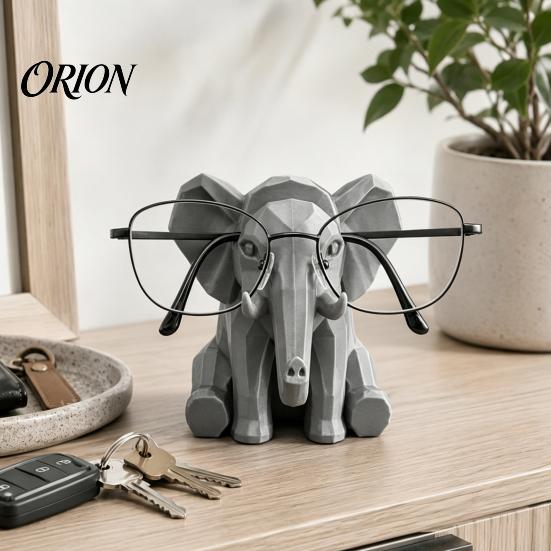 3D-печатная подставка для очков в форме слона, Держатель для очков, Геометрический дисплей для очков, Устойчивый настольный органайзер для хранения, Декоративное украшение для
