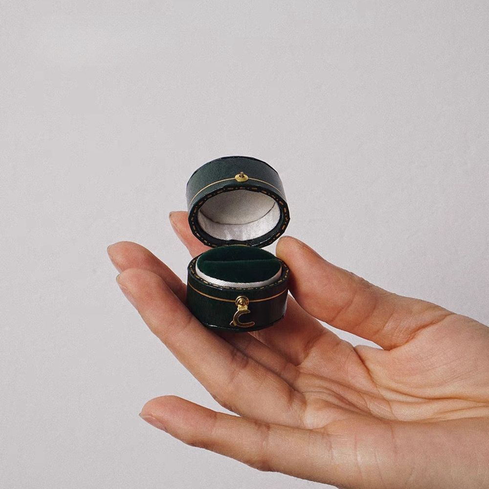 Exquisite Engagement Ring Box Display Holder Jewelry Storage Box Small Ring Bearer Box  Unisex