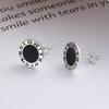 925 Silver Earrings Black Moon Roma E023 Sterling Silver Earrings