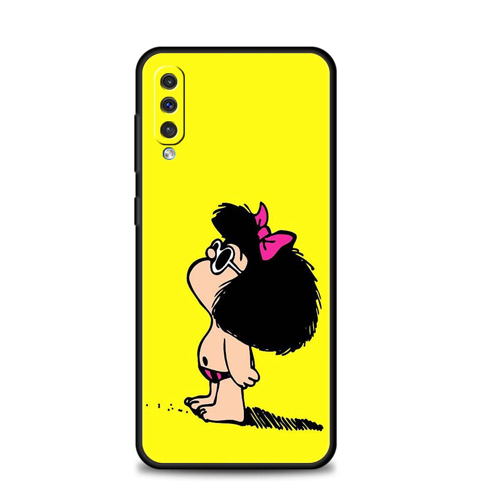 Для Samsung A20e A40 A50 A70 A10s A10 A20s Note 20 Ultra 10 A30 A91 A01 A03 A42 5G M51 A02 Черный Mafalda Girl Phone Funda