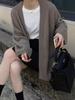 Женский кардиган средней длины, 100% шерсть, плотный - Элегантный, универсальный, свободного кроя, кашемировая вязка